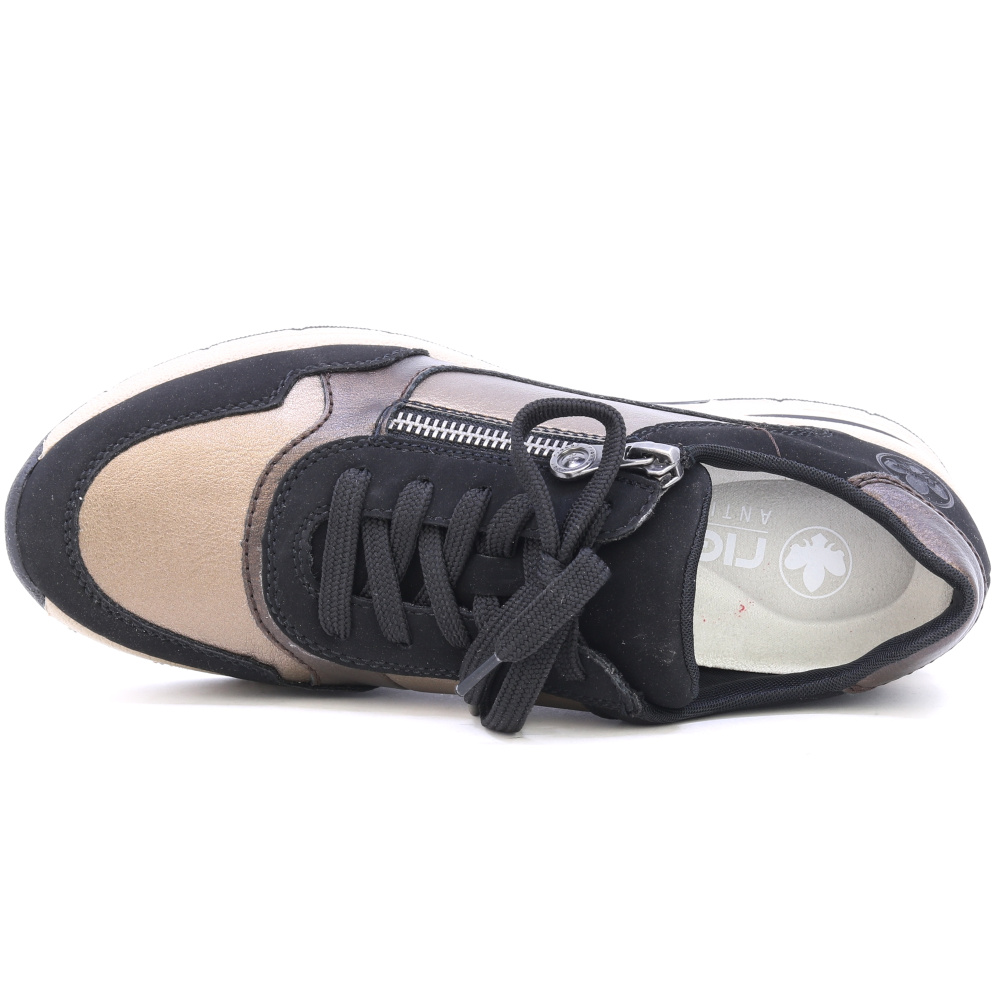 detail RIEKER N9301-91 černé dámské sneakers