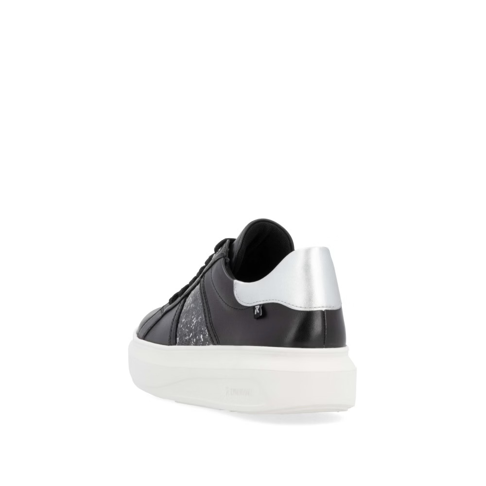 detail RIEKER Revolution W1202-00 černé dámské kožené tenisky