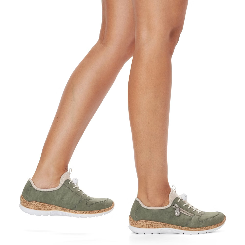 detail RIEKER N42G0-52 zelené dámské tenisky