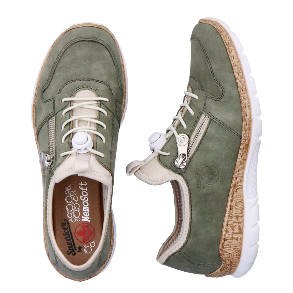 detail RIEKER N42G0-52 zelené dámské tenisky