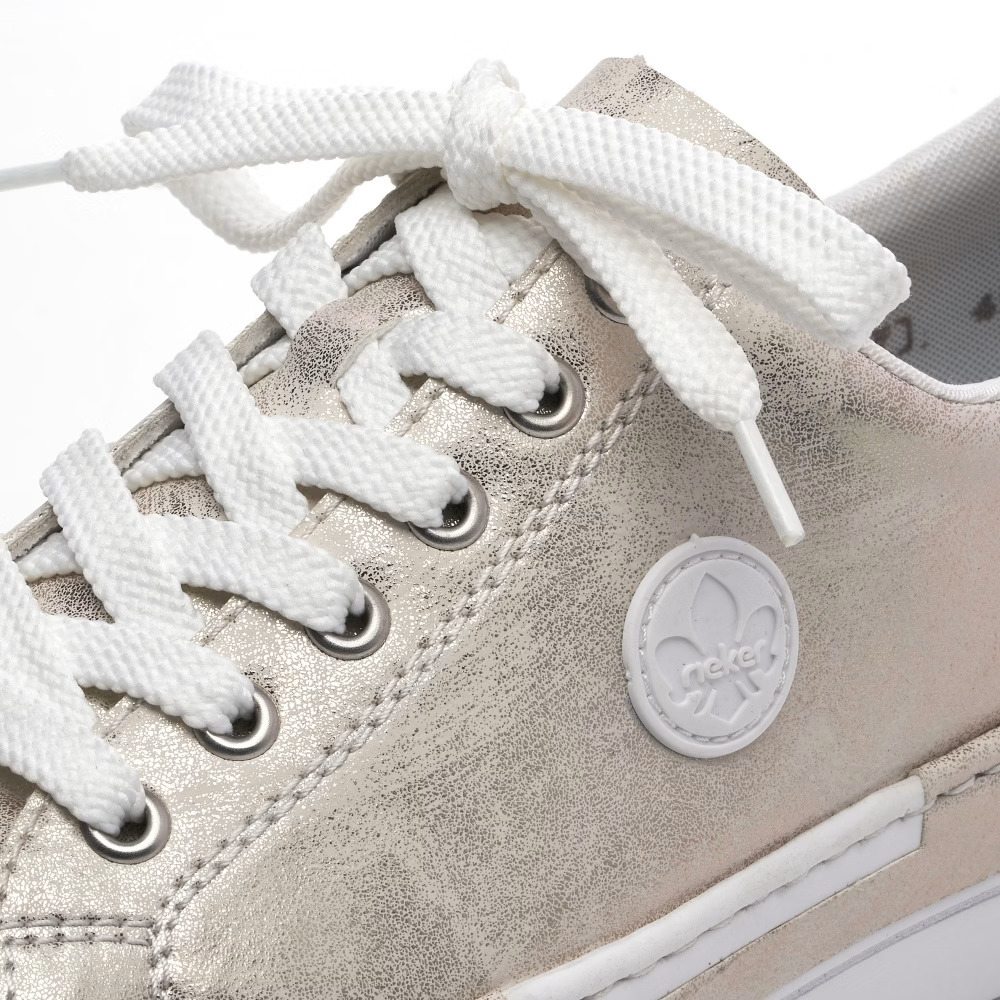 detail RIEKER N49W1-90 bílé dámské tenisky