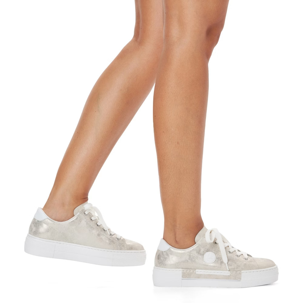 detail RIEKER N49W1-90 bílé dámské tenisky