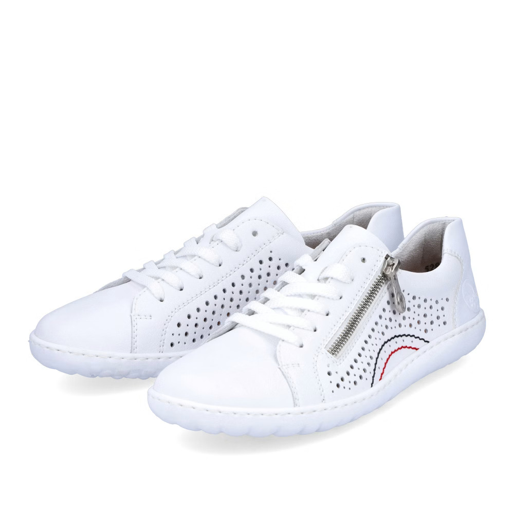 detail RIEKER 52824-80 bílé dámské tenisky