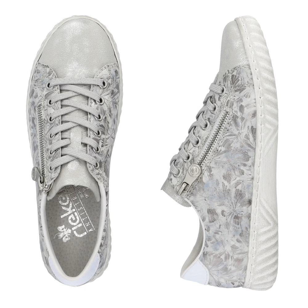 detail RIEKER N0900-90 šedé dámské tenisky