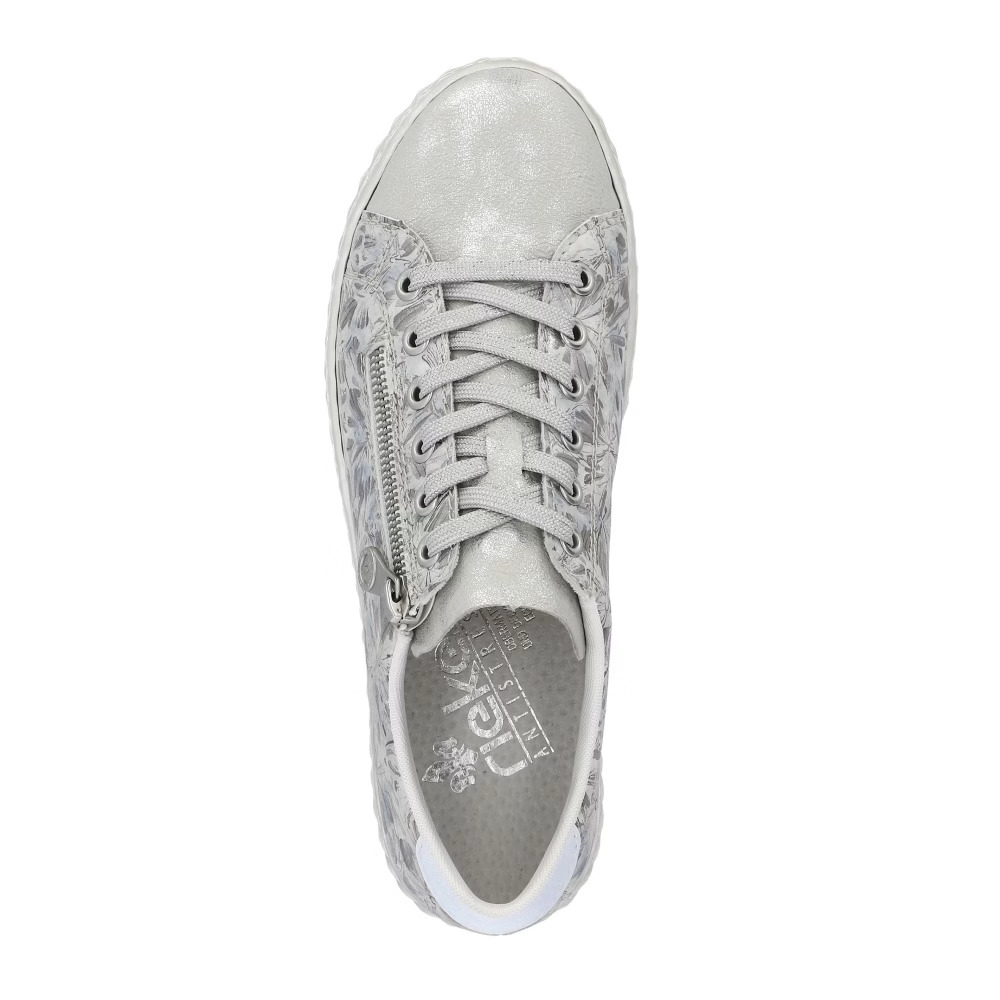 detail RIEKER N0900-90 šedé dámské tenisky