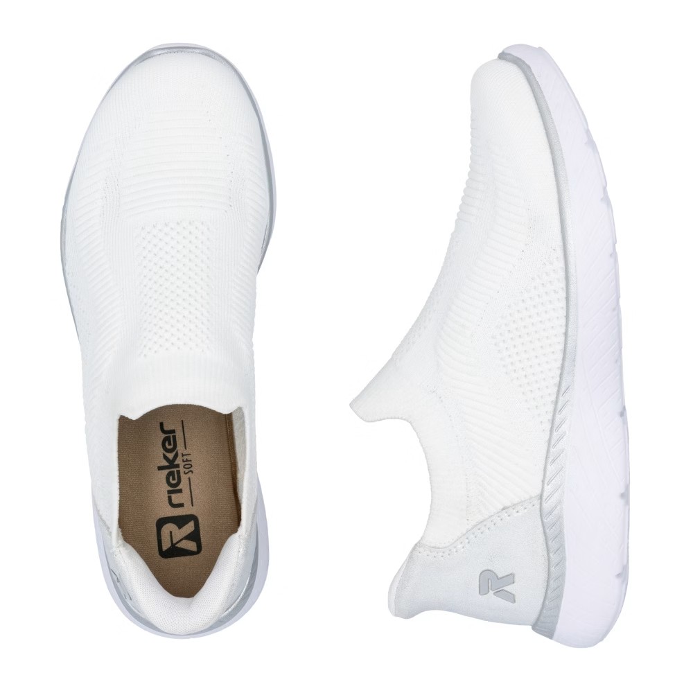 detail RIEKER M5072-80 bílé dámské tenisky