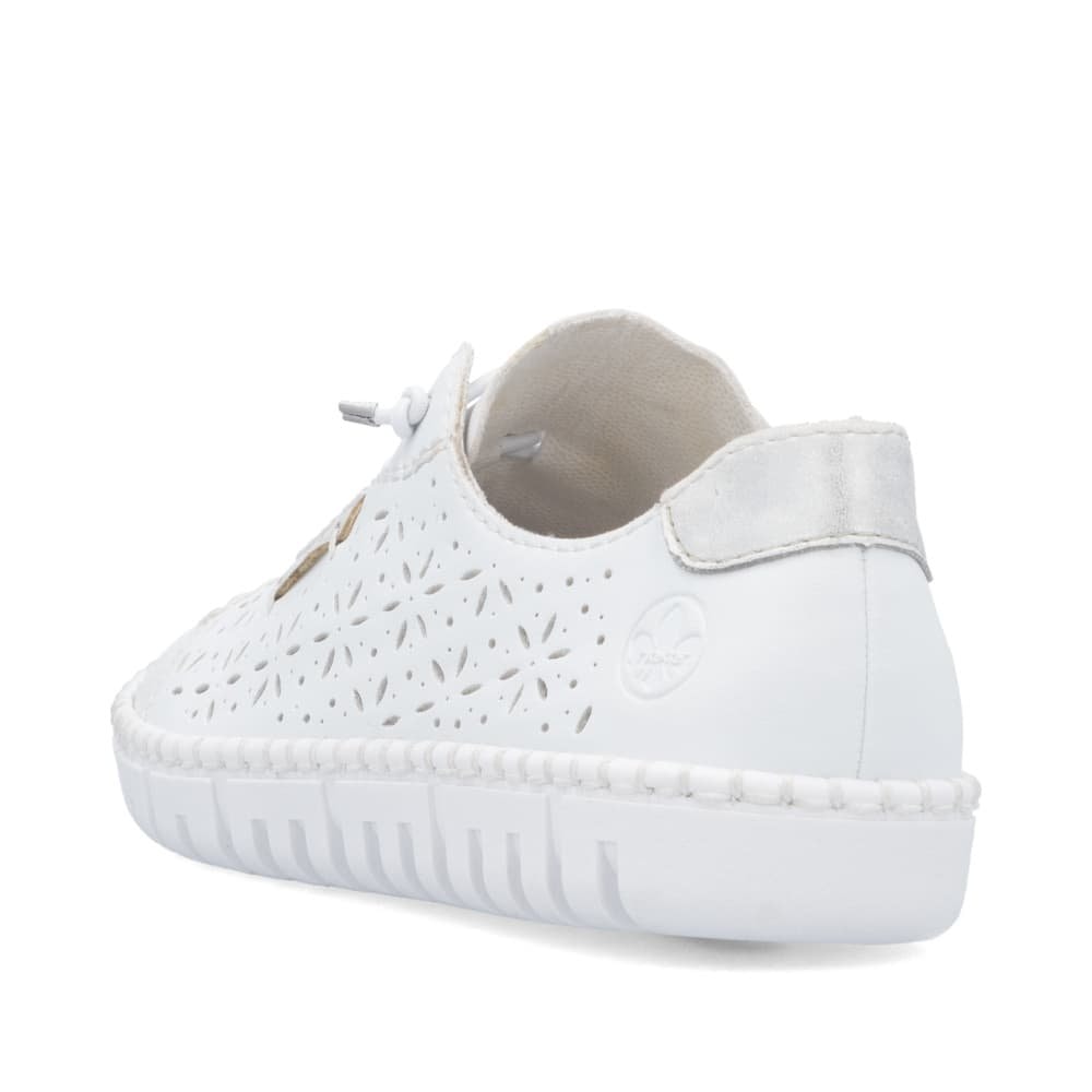 detail RIEKER M2354-80 bílé dámské letní tenisky