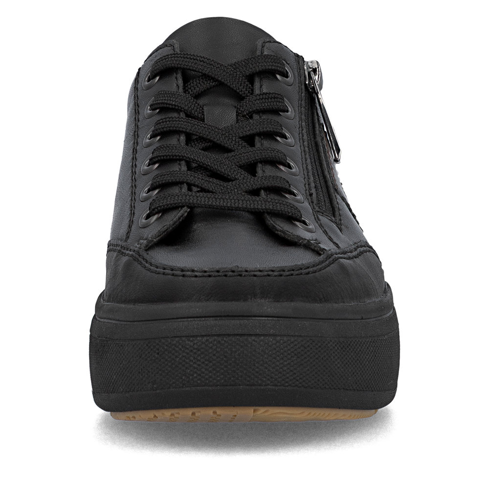 detail RIEKER M7711-00 černé dámské kožené tenisky