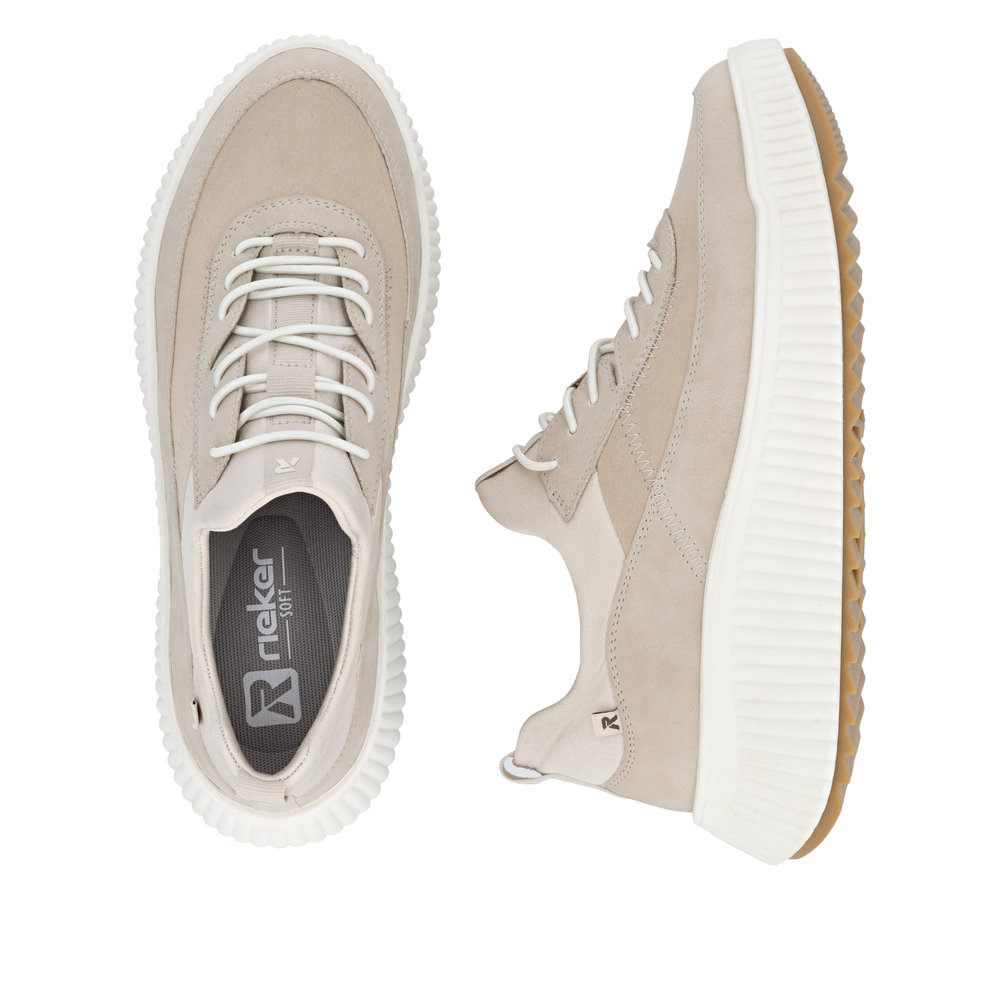 detail RIEKER W1703-62 béžové dámské tenisky