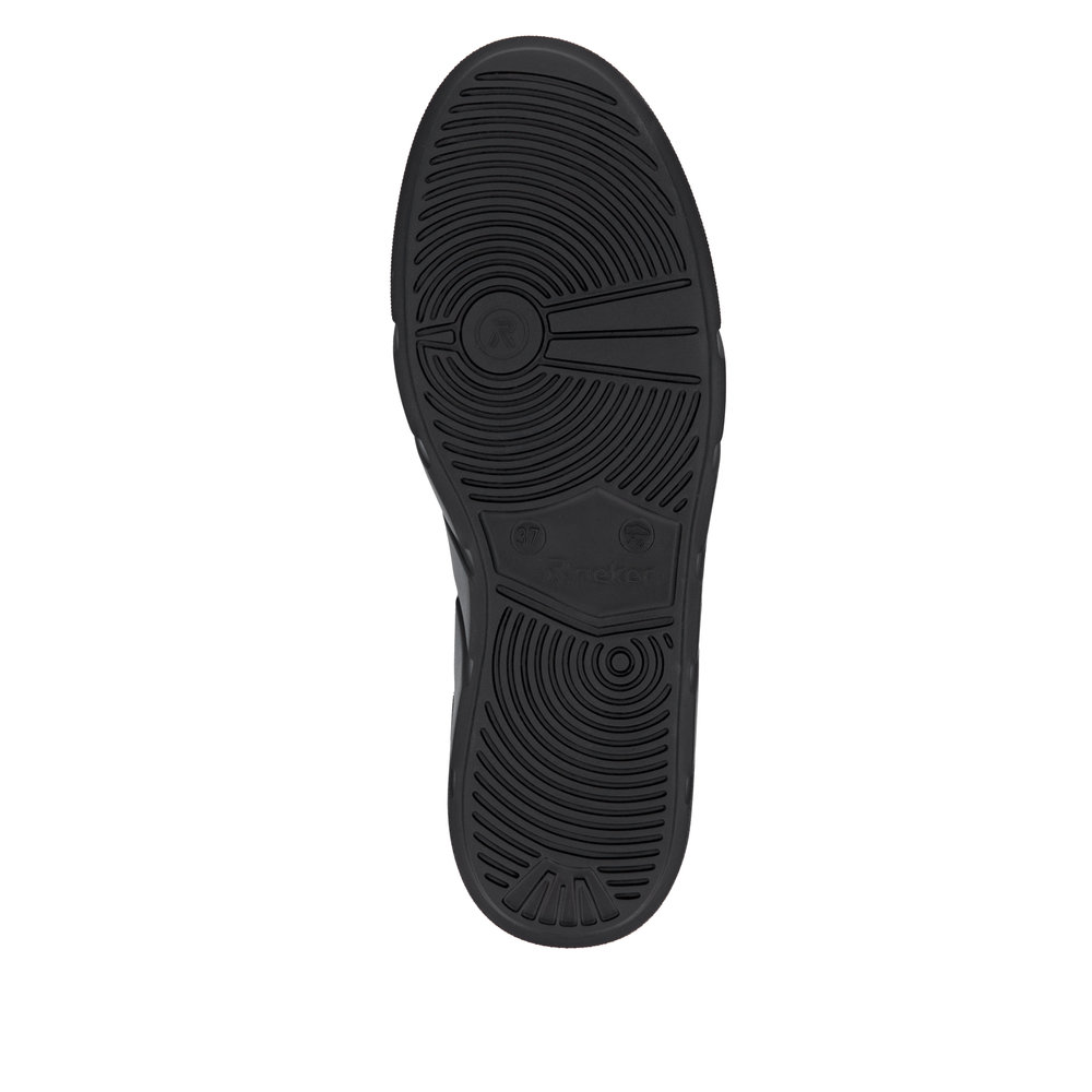 detail RIEKER W2601-00 černé dámské kožené tenisky