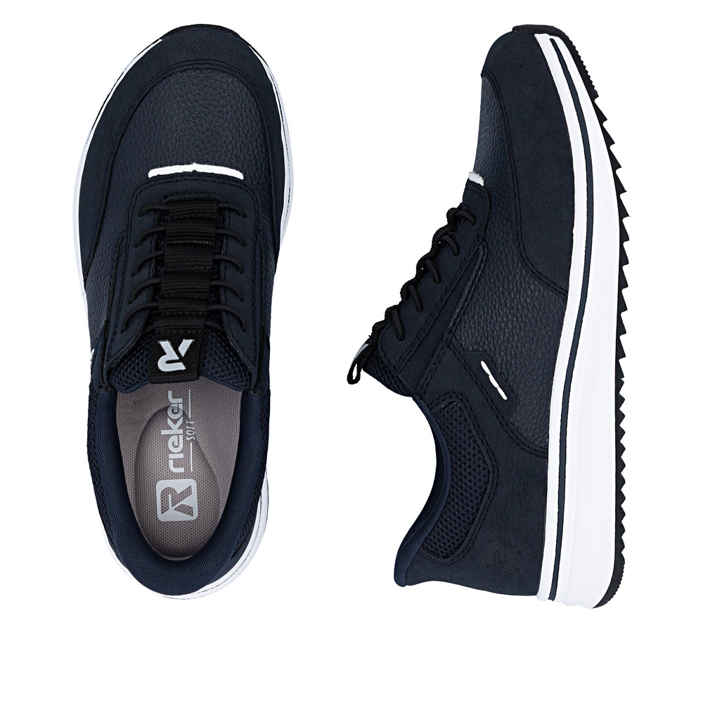 detail RIEKER L5850-14 modré dámske tenisky pohodlné s technológiou Antistress