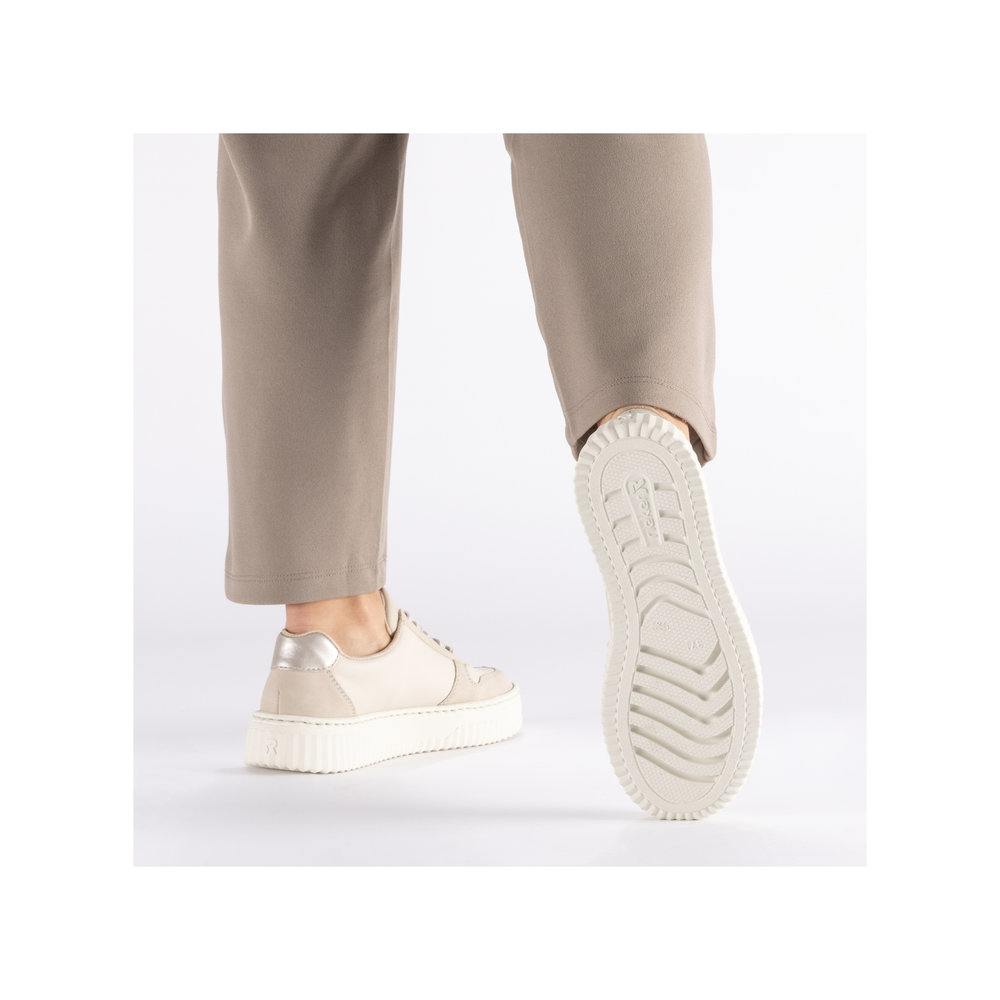 detail RIEKER N9909-60 béžové dámske tenisky s technológiou Antistress