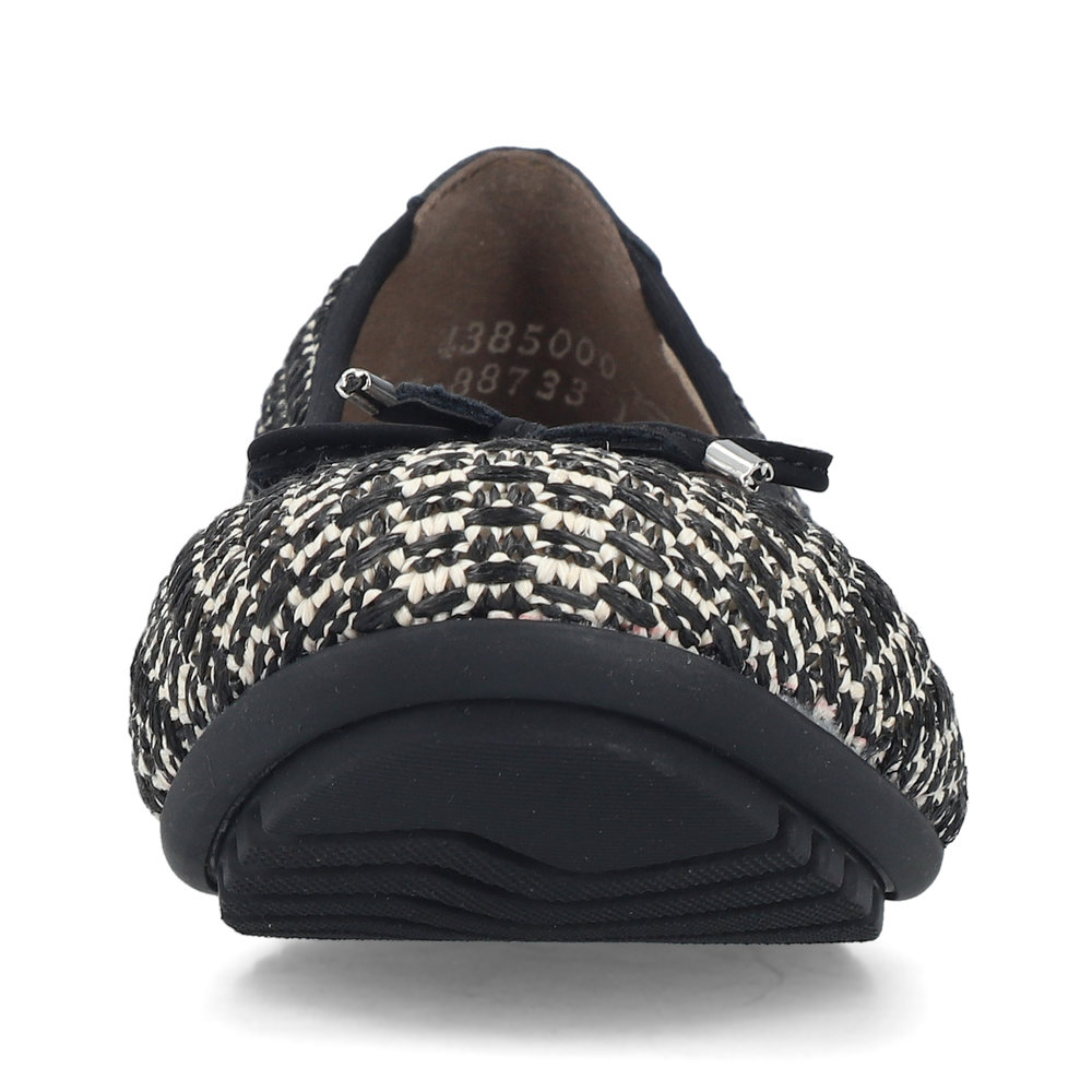 detail RIEKER 43850-00 čierne dámske baleríny