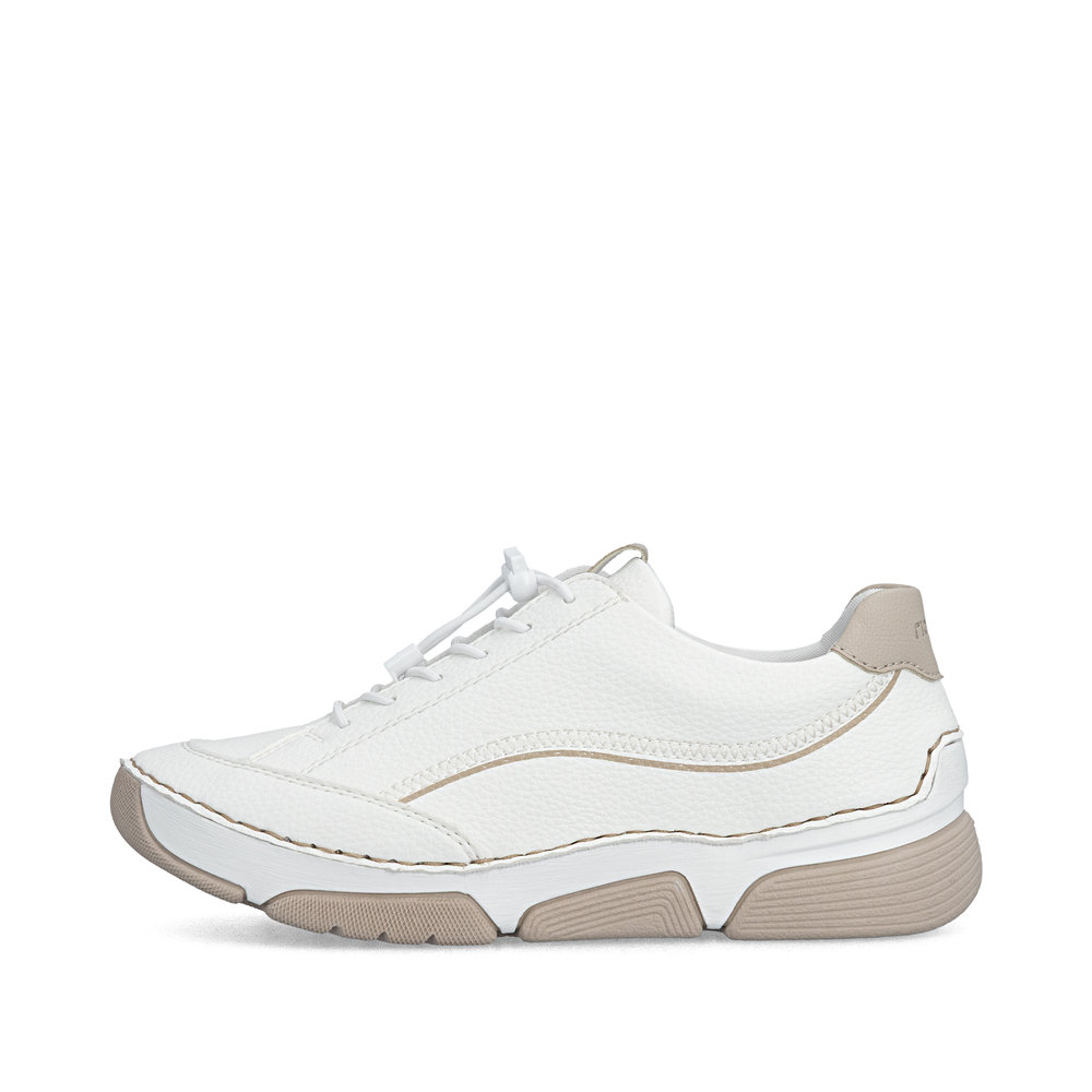 detail RIEKER 45969-80 biele dámske tenisky s technológiou Antistress