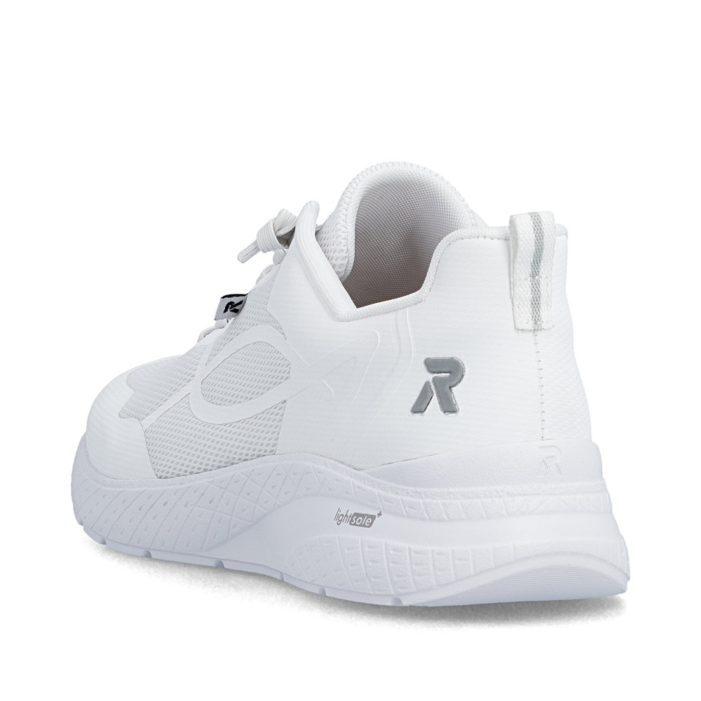 detail RIEKER M8551-80 biele dámske priedušné tenisky s podrážkou Antistress