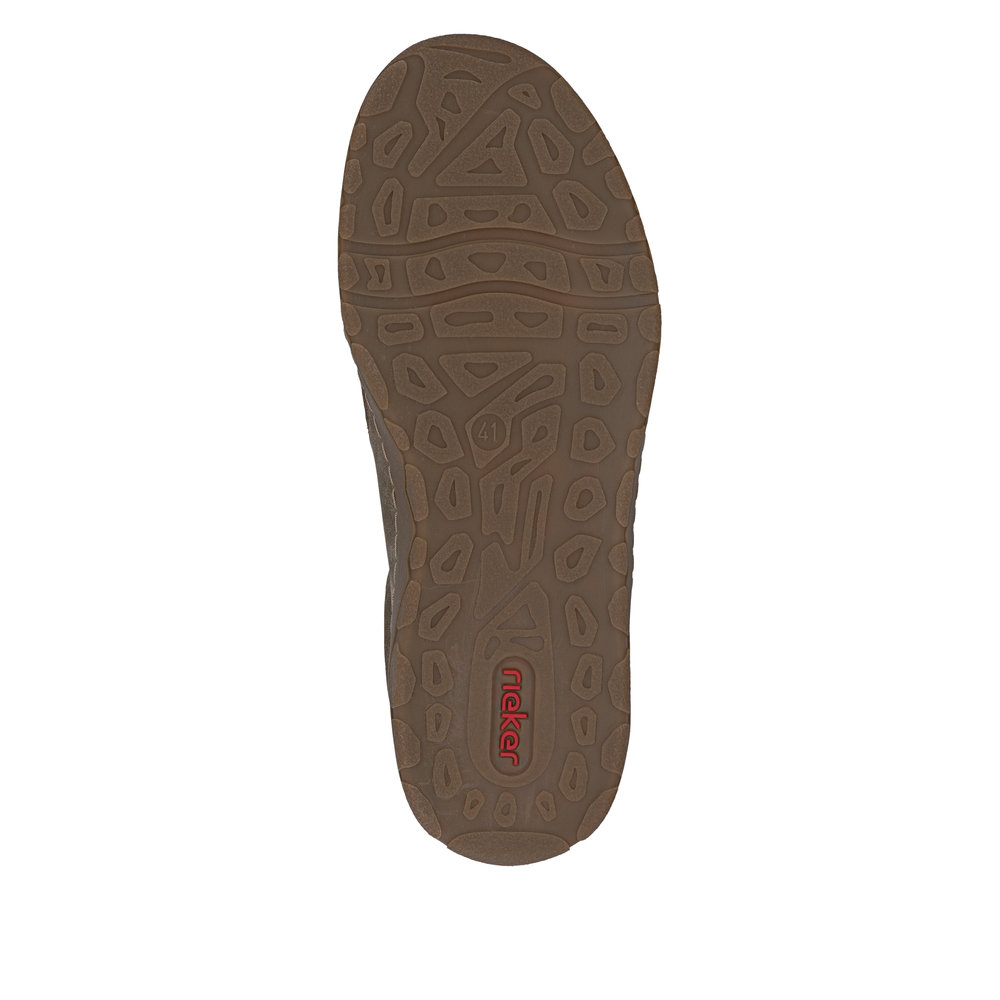 detail RIEKER 08351-64 hnedé pánske tenisky s podrážkou Antistress