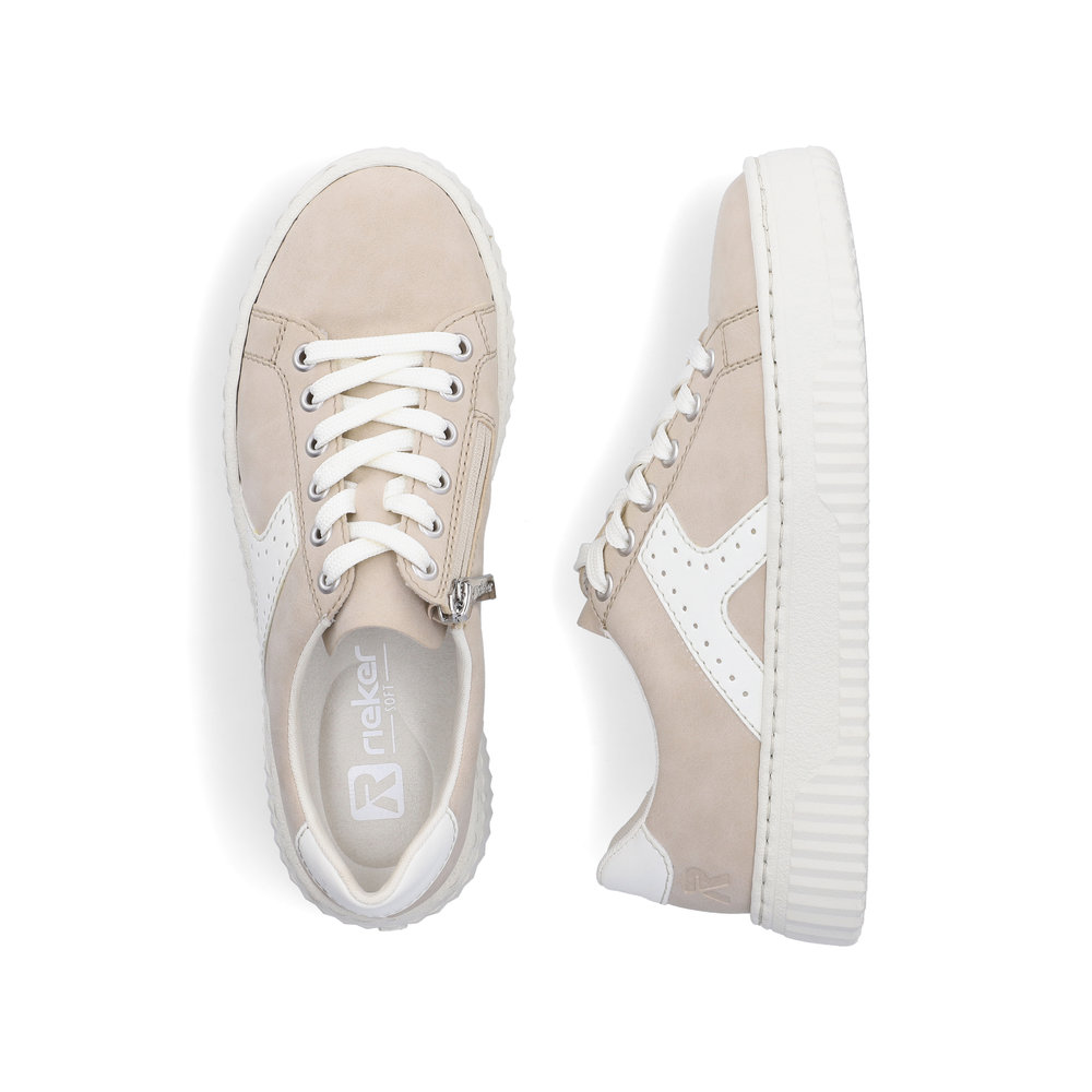 detail RIEKER N9920-62 béžové dámske tenisky, Antistress podrážka