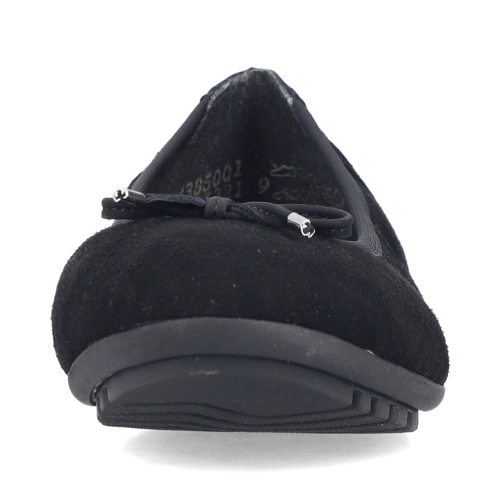 detail RIEKER 438505-01 čierne dámske balerínky, prírodná koža, Antistress podrážka