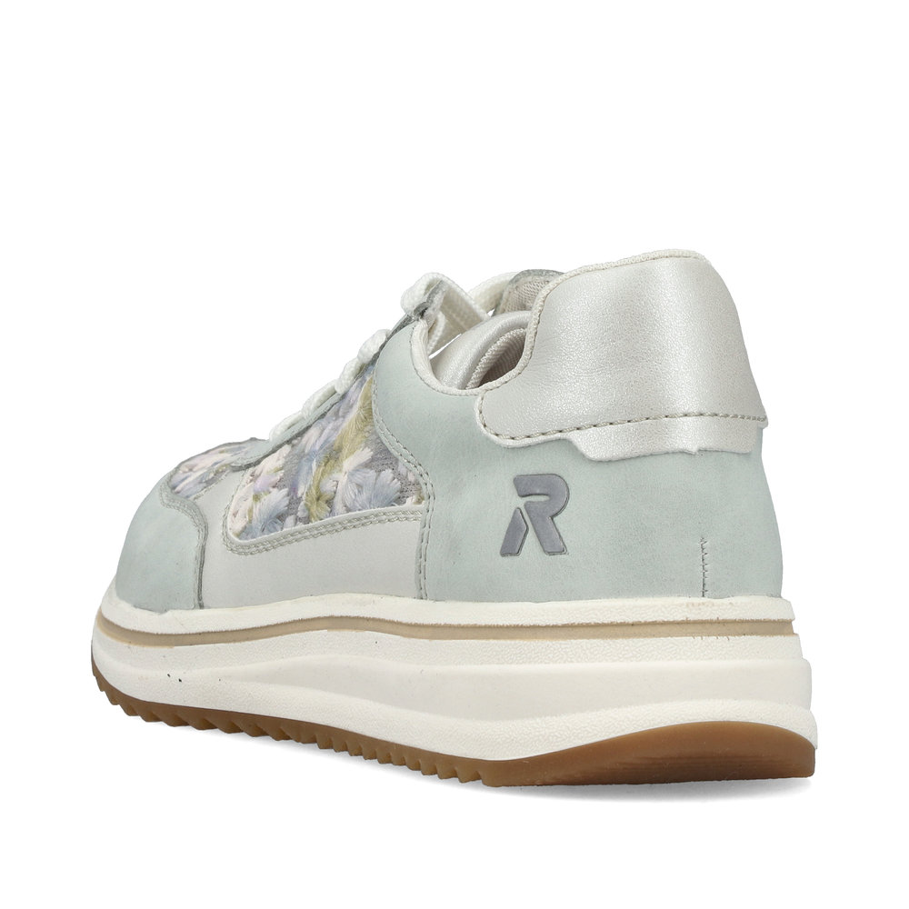 detail RIEKER L5812-91 modré dámske kožené tenisky s krásnym vzorom, Antistress