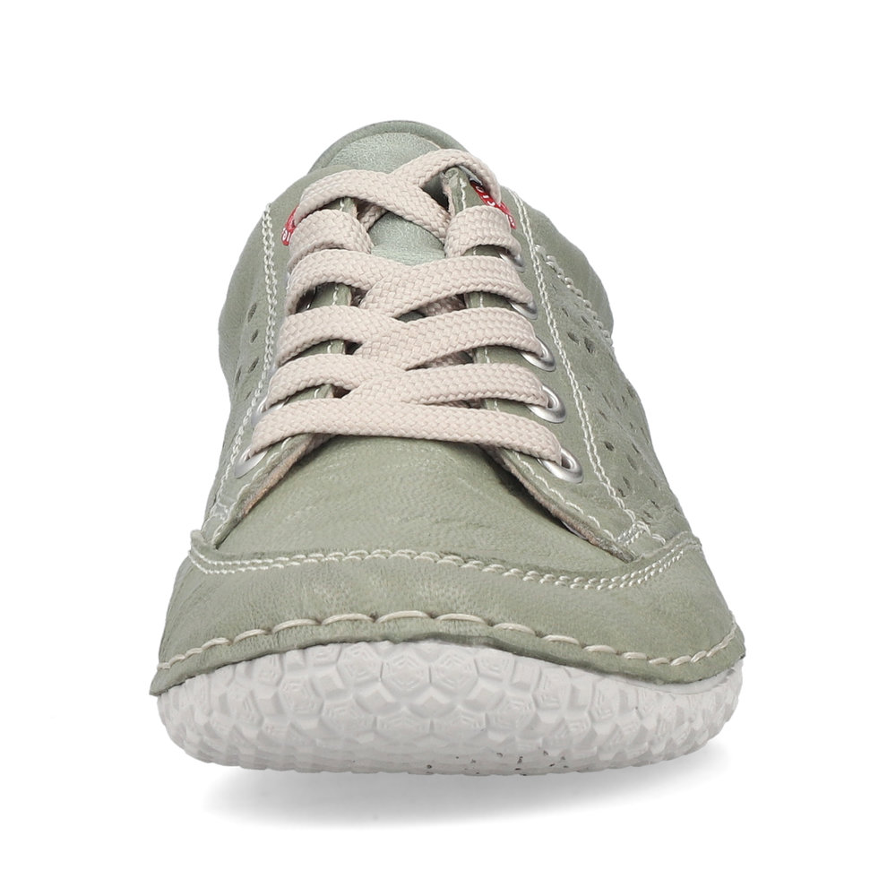 detail RIEKER 43651-52 zelené dámske letné kožené priedušné tenisky, Antistress