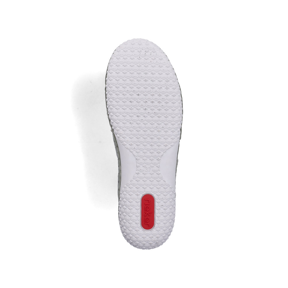 detail RIEKER 43651-52 zelené dámske letné kožené priedušné tenisky, Antistress