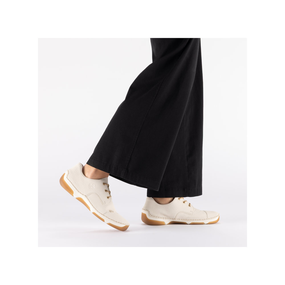 detail RIEKER 55920-80 béžové dámske pohodlné, ľahké tenisky, Antistress podrážka