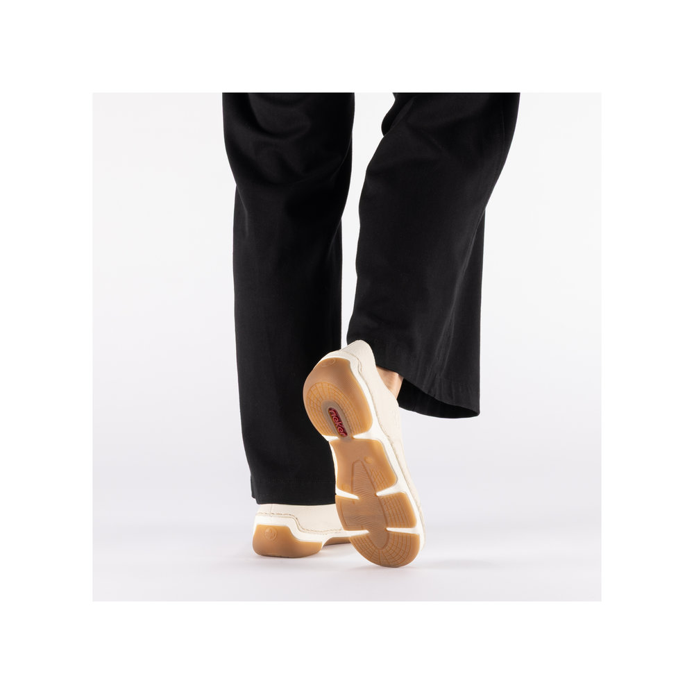 detail RIEKER 55920-80 béžové dámske pohodlné, ľahké tenisky, Antistress podrážka