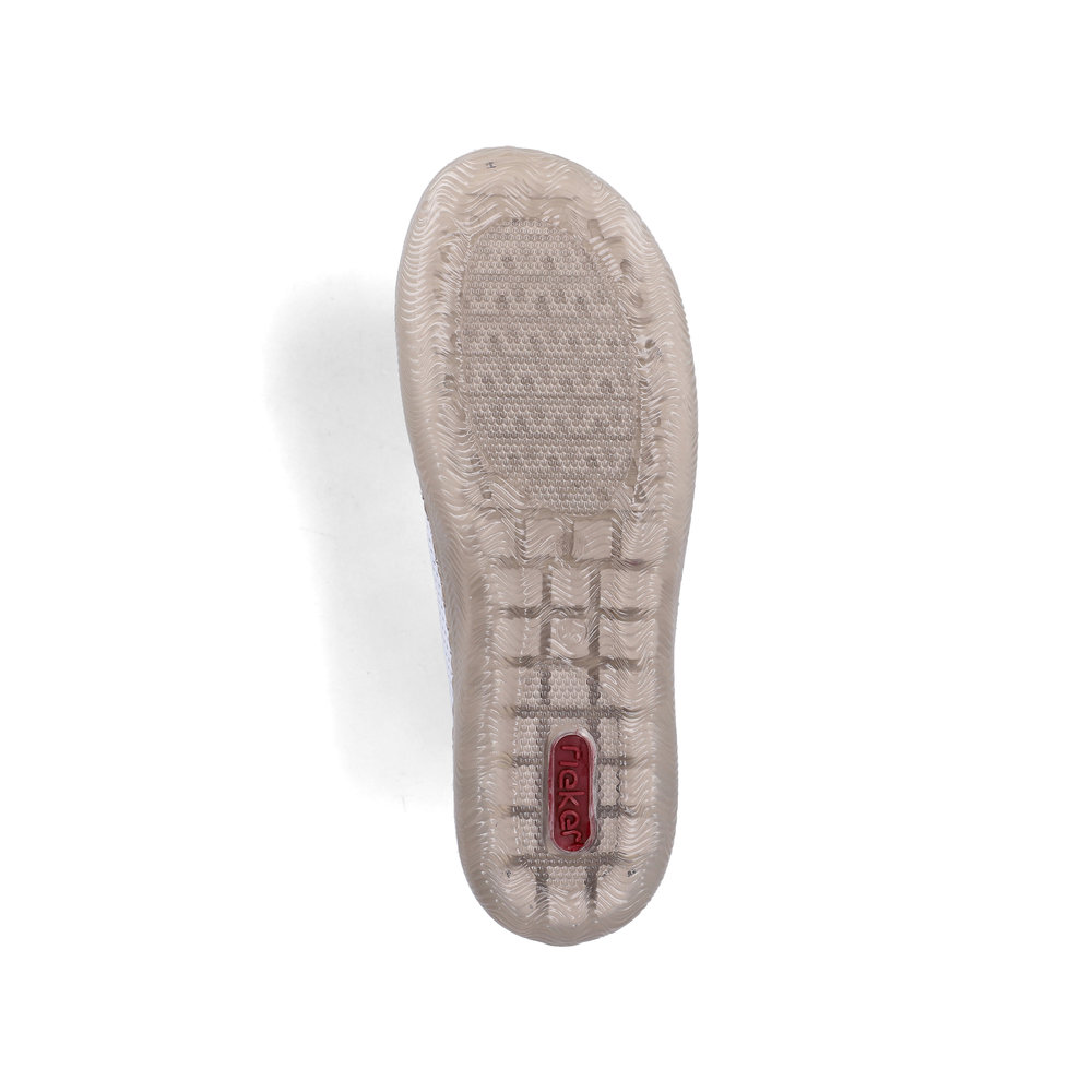 detail Rieker N2405-80 biele dámske kožené tenisky, priedušné s Antistress podrážkou