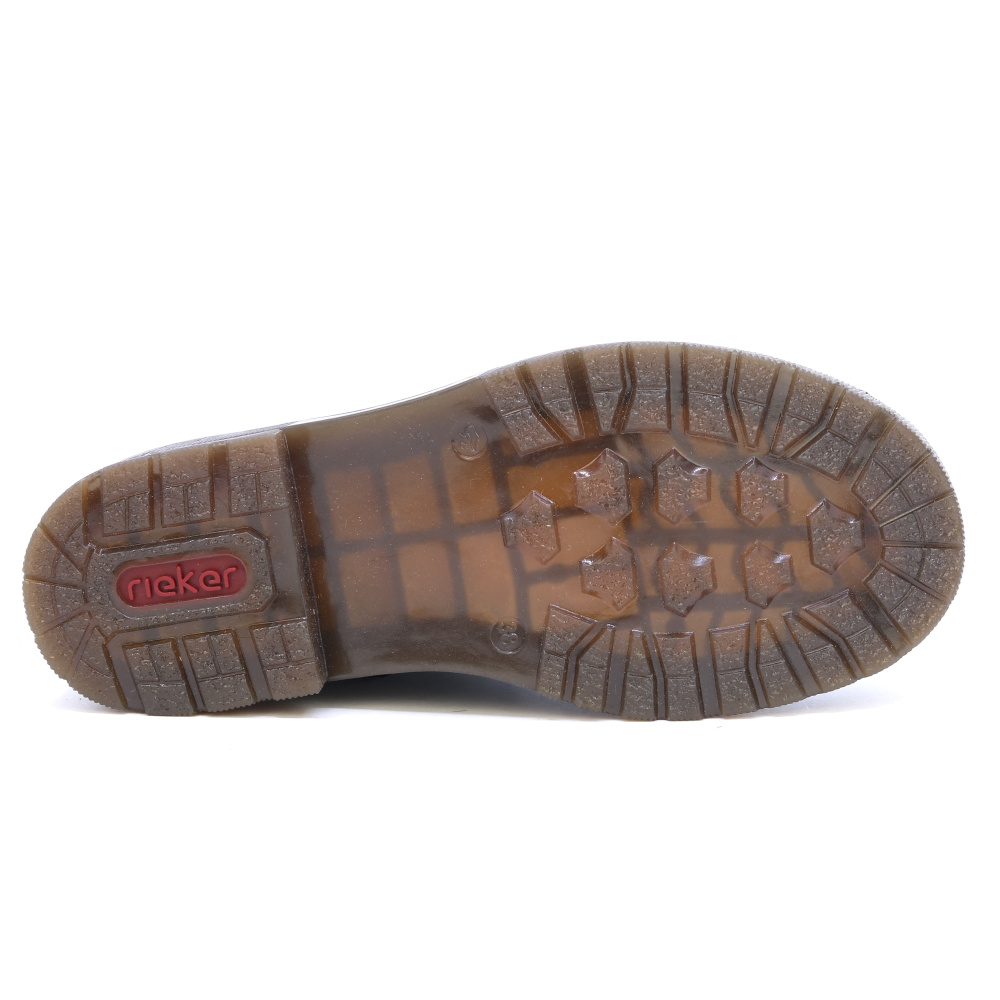 detail RIEKER 78240-00 černá dámská zimní kotníková obuv