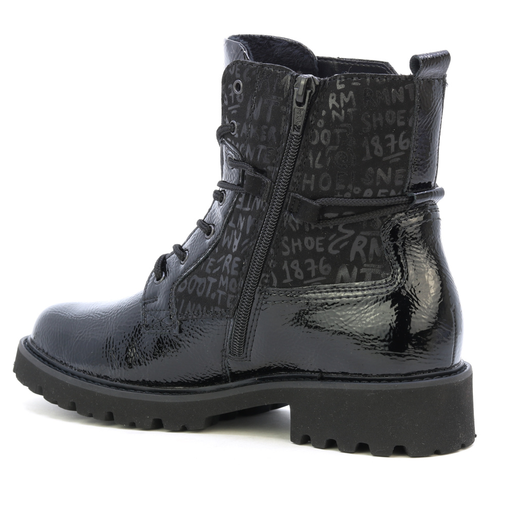 detail RIEKER Remonte D8659-03 černá dámská zimní kotníková obuv