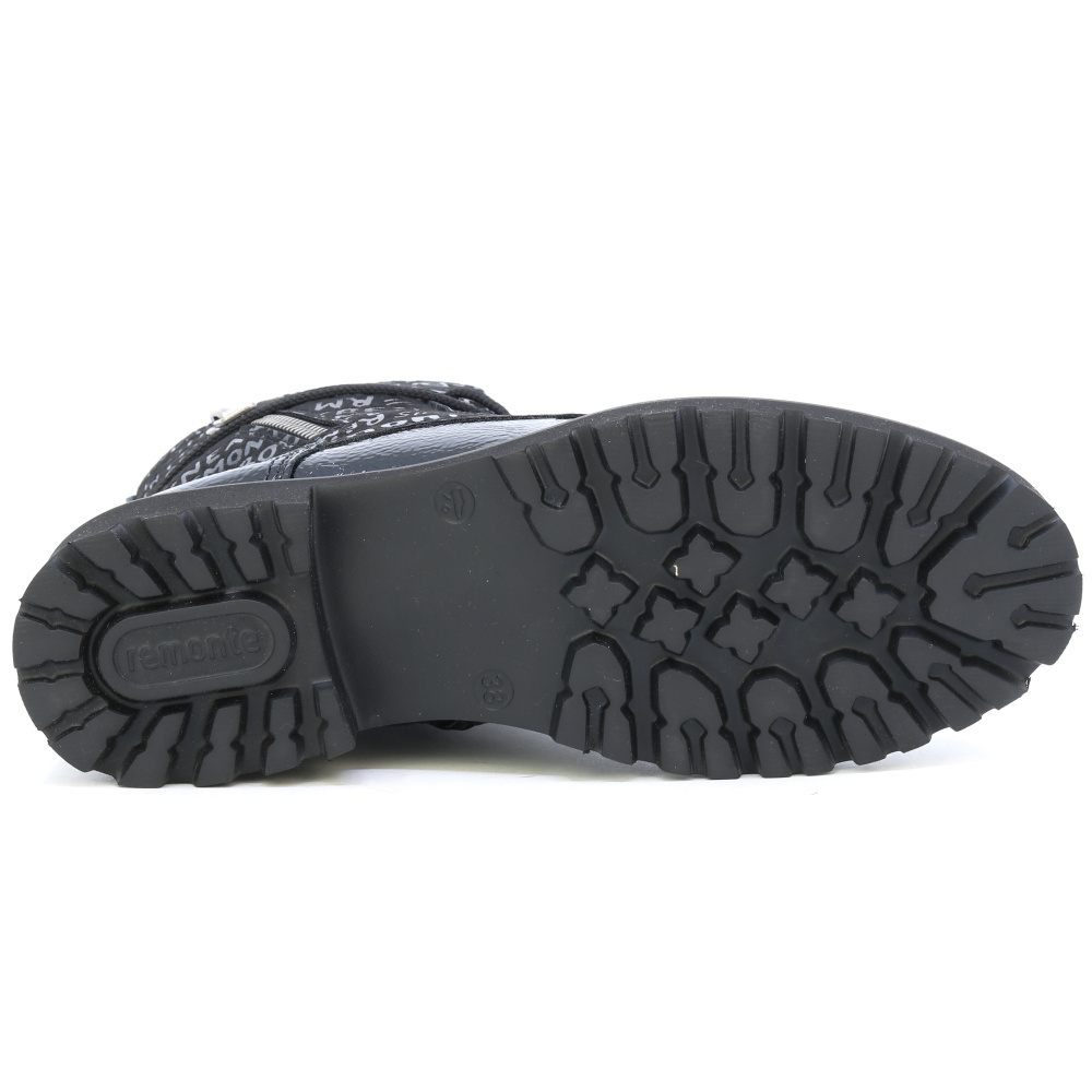 detail RIEKER Remonte D8659-03 černá dámská zimní kotníková obuv