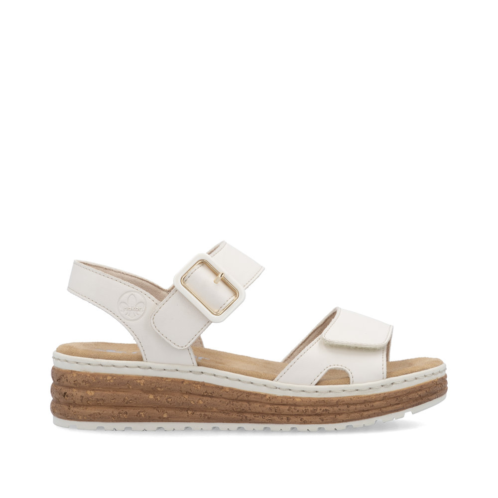 detail RIEKER 62760-60 béžové dámské sandály