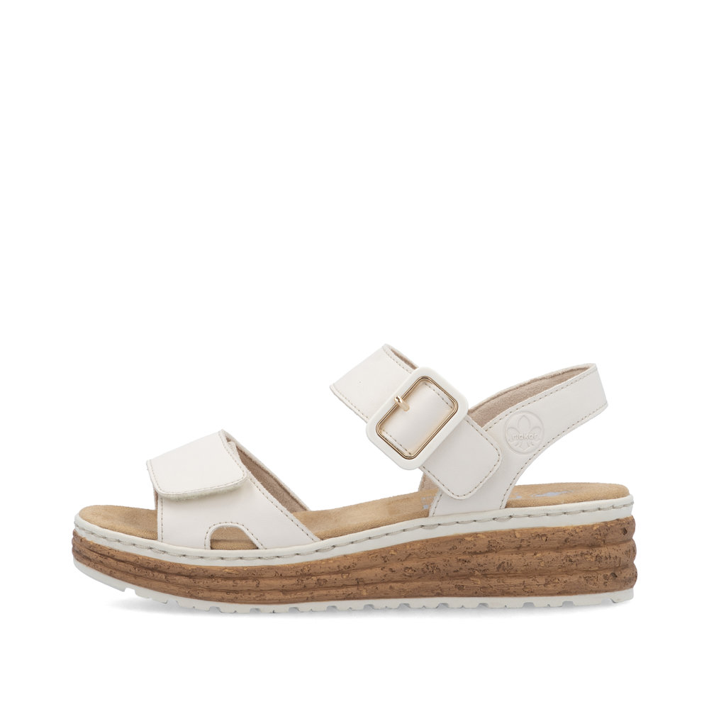 detail RIEKER 62760-60 béžové dámské sandály