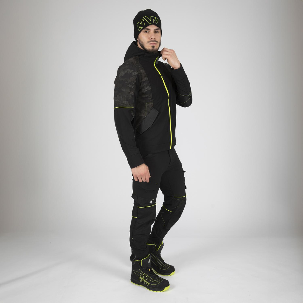 detail NORTH WAYS Martin černá pánská zimní pletená čepice