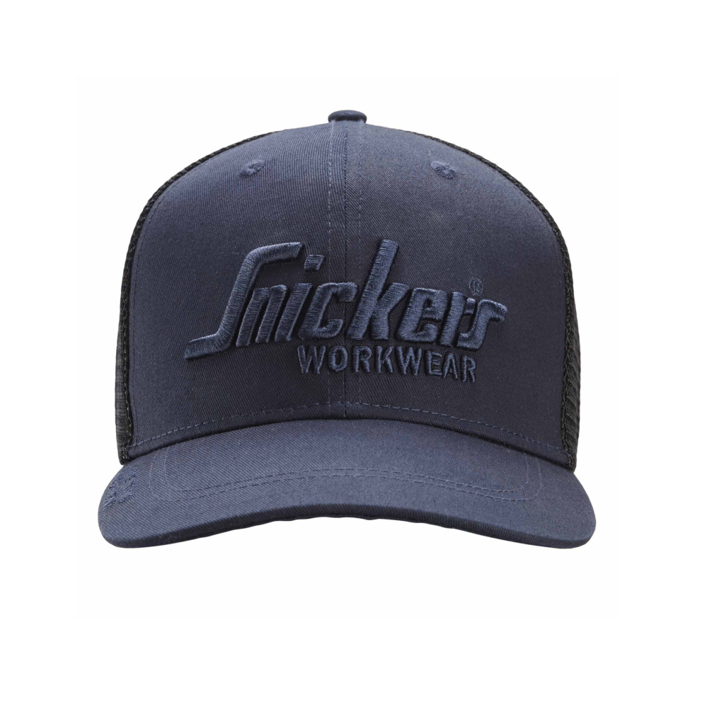detail SNICKERS Trucker Cap modrá pánska šiltovka z priedušného materiálu