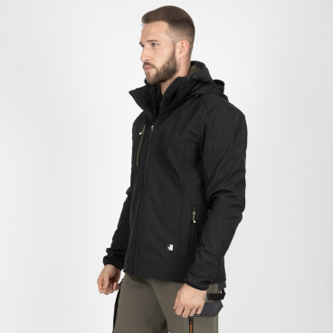 NORTH WAYS Pecco black černá pánská softshell bunda 5000 mm