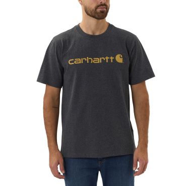 CARHARTT Core sivé pánske bavlnené tričko, voľný moderný strih, ikonická značka