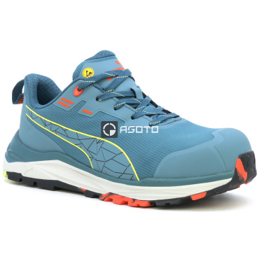 PUMA Xplore Low S3 ESD modrá pánska odľahčená pracovná obuv, mäkký došľap