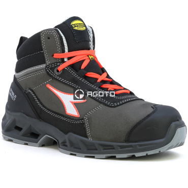 DIADORA Shark Leat Mid S3S ESD šedá pánská pracovní obuv