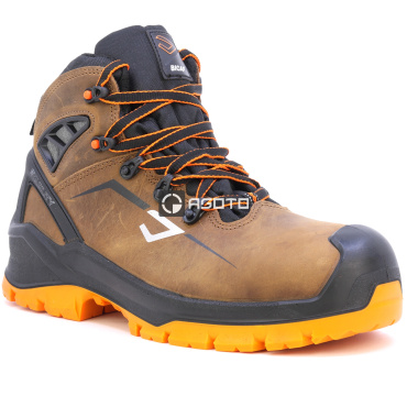 BICAP Seal Mid S3 hnedá pánska pracovná obuv + ventilačný systém a stabilizácia