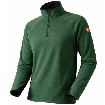 Engelbert Strauss Troyer zelená pánska pohodlná pracovná mikina s krátkym zipsom