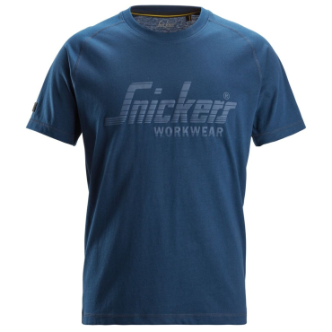 SNICKERS Logo modré pánské triko 100% Ba
