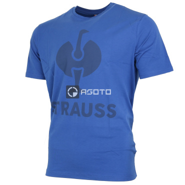 Engelbert Strauss Concrete modré pánske bavlnené tričko, elastické Stretch