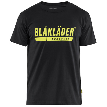 BLAKLADER Sweden Logo čierne pánske tričko zo 100 % bavlny pohodlné a priedušné