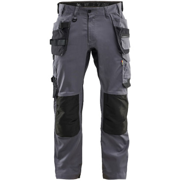 BLAKLADER Sweden Craftsman Stretch sivé pánske pracovné nohavice + vrecká