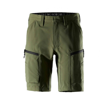 SNICKERS ServiceWork zelené pánske ľahké pracovné kraťasy so 4-smerným strečom