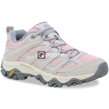 MERRELL Moab 3 W Peony ružová dámska ľahká kožená outdoorová obuv na túry