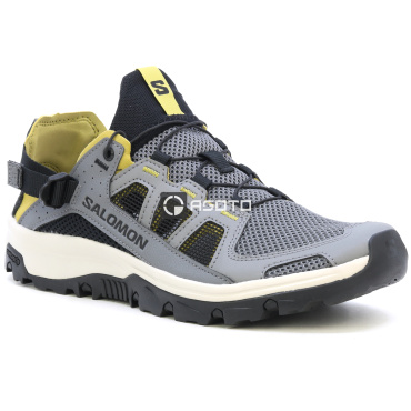 SALOMON Techamphibian 5 sivá pánska letná outdoorová obuv, ľahká a pohodlná