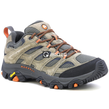 MERRELL MOAB 3 GTX olive pánska kožená outdoorová obuv s membránou Gore-Tex®