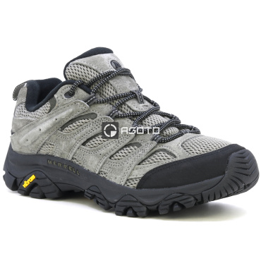 MERRELL MOAB 3 M Talus/Black sivá pánska kožená outdoorová obuv, pohodlná